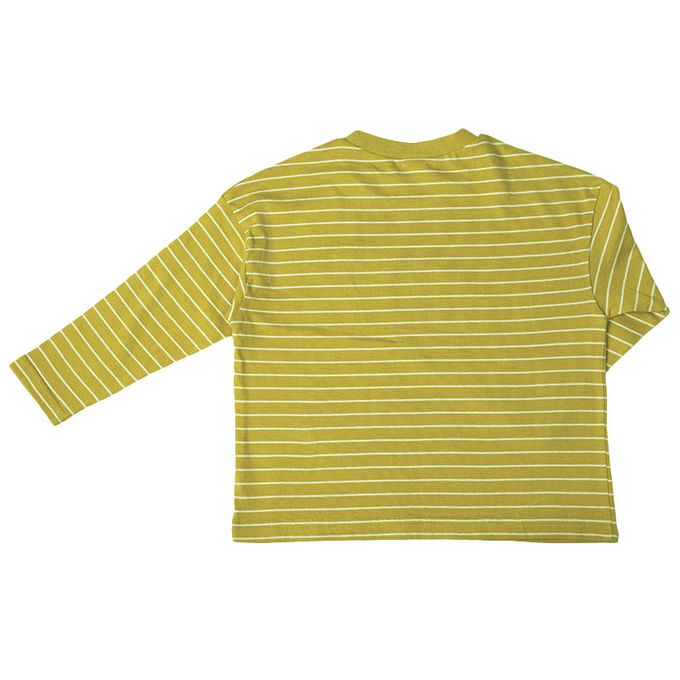 akachan honpo - 長袖T恤-布貼-綠色