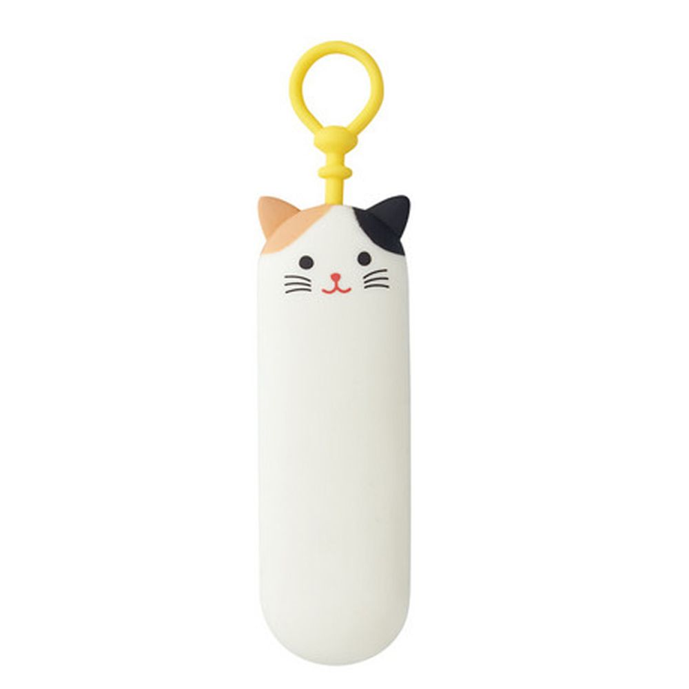 日本文具 LIHIT - 鑰匙收納套/鑰匙圈(約3支)-小花貓