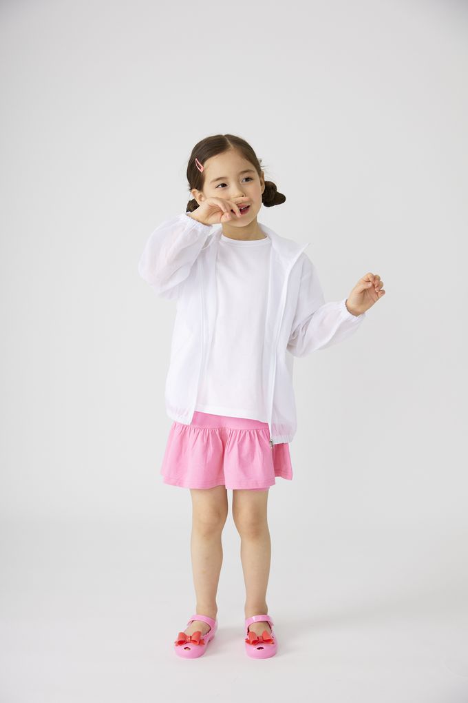 韓國 OZKIZ - 鬆緊腰層次蛋糕短褲裙-薰衣草紫