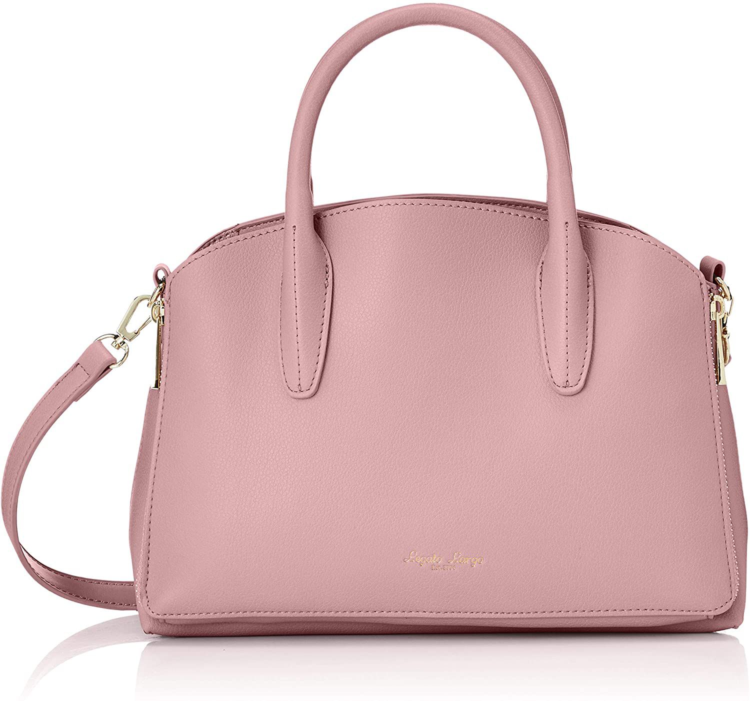 日本 Legato Largo - 輕量PU時尚2way肩背波士頓包-PI粉色 (19x27x10cm)
