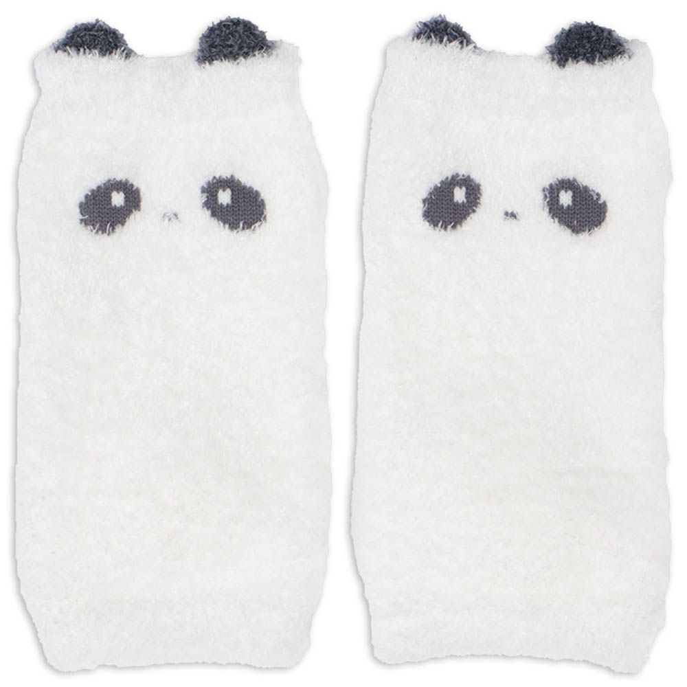 蓬鬆腳套-熊貓-米白色 (70~95cm)