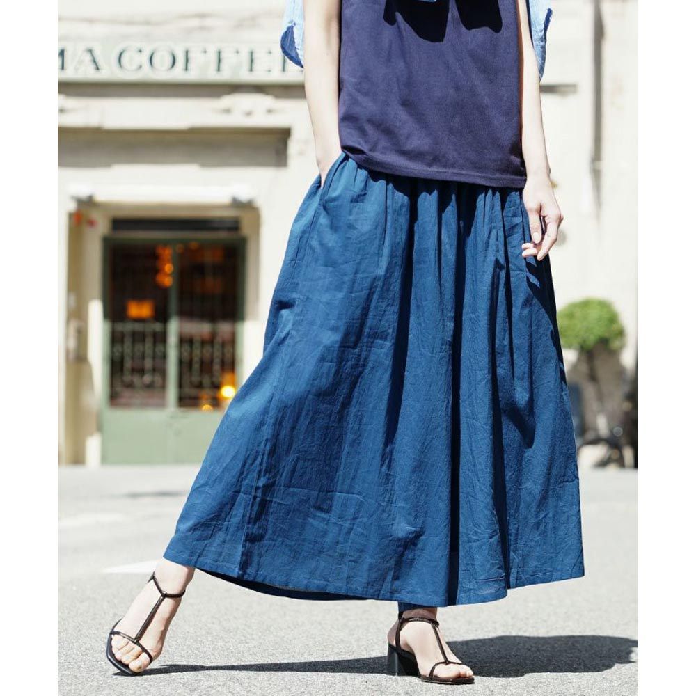 日本 zootie - 100%印度棉舒適寬褲-寶石藍