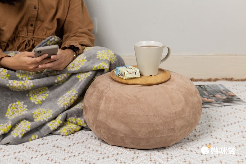 日本小泉 - FITPOP多功能運動塑身瑜伽球/坐墊/桌子-灰藍 (Φ43×25㎝)