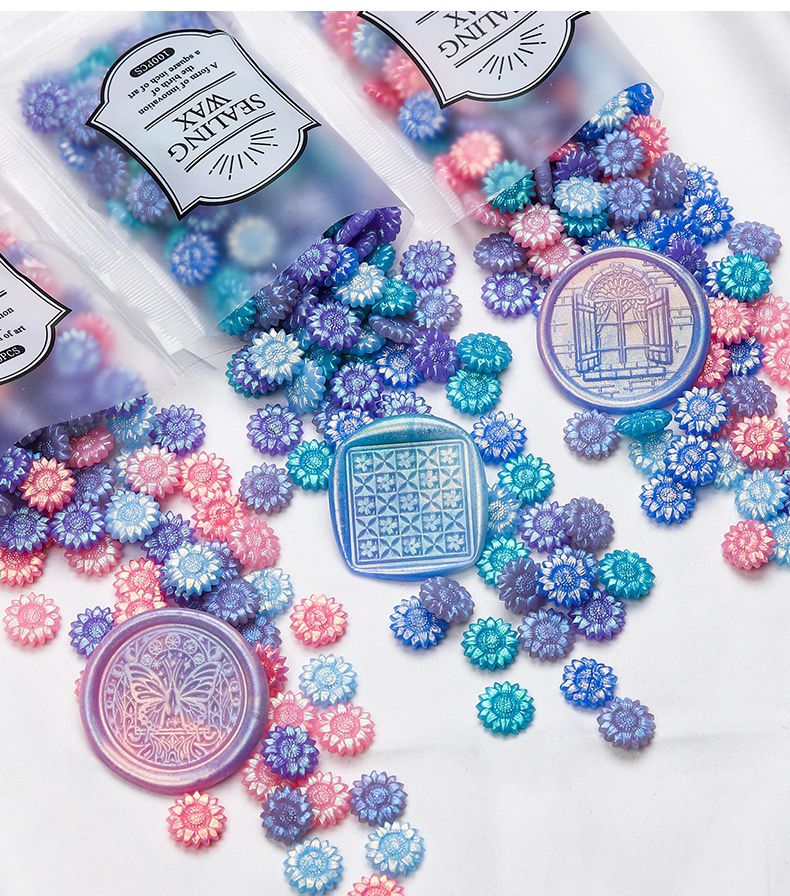 向日葵極光火漆章蠟粒-亮粉