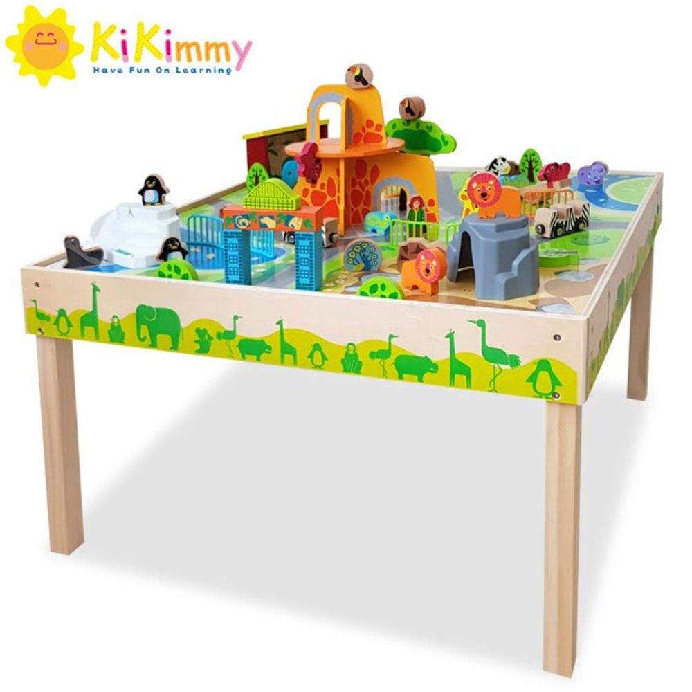 Kikimmy - 【新品】動物城市木製遊戲桌-71.5x71.5x40cm