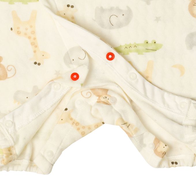 akachan honpo - 連身衣-水彩 動物-咖啡色