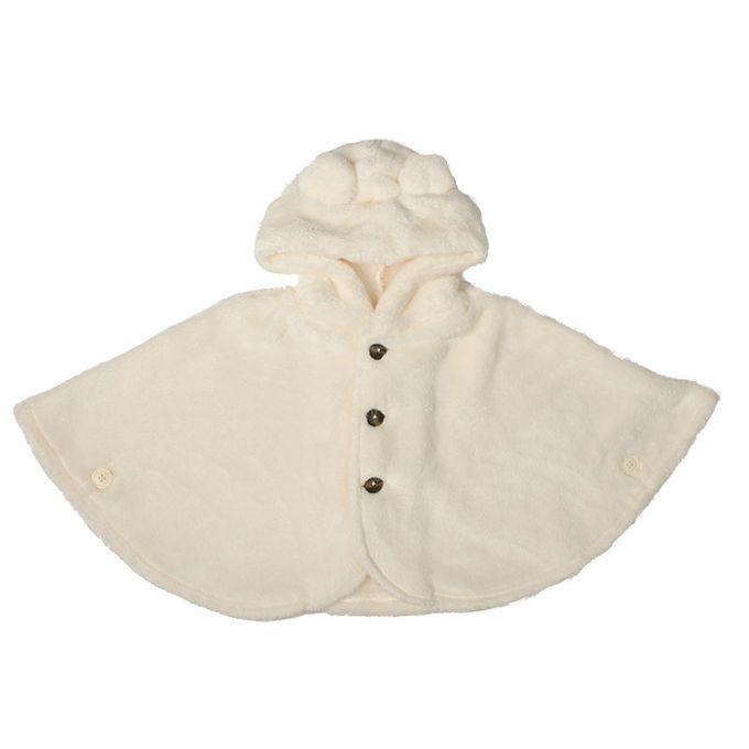 akachan honpo - 刷毛斗篷-象牙白色 (60~80cm)