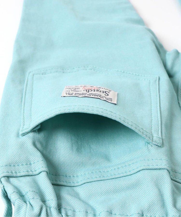 日本 BREEZE - [推薦]定番彈力鬆緊合身長褲-藍綠格紋