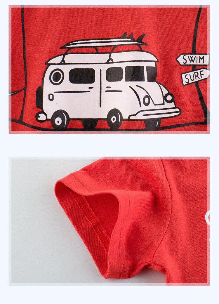 短袖棉T-海邊露營車