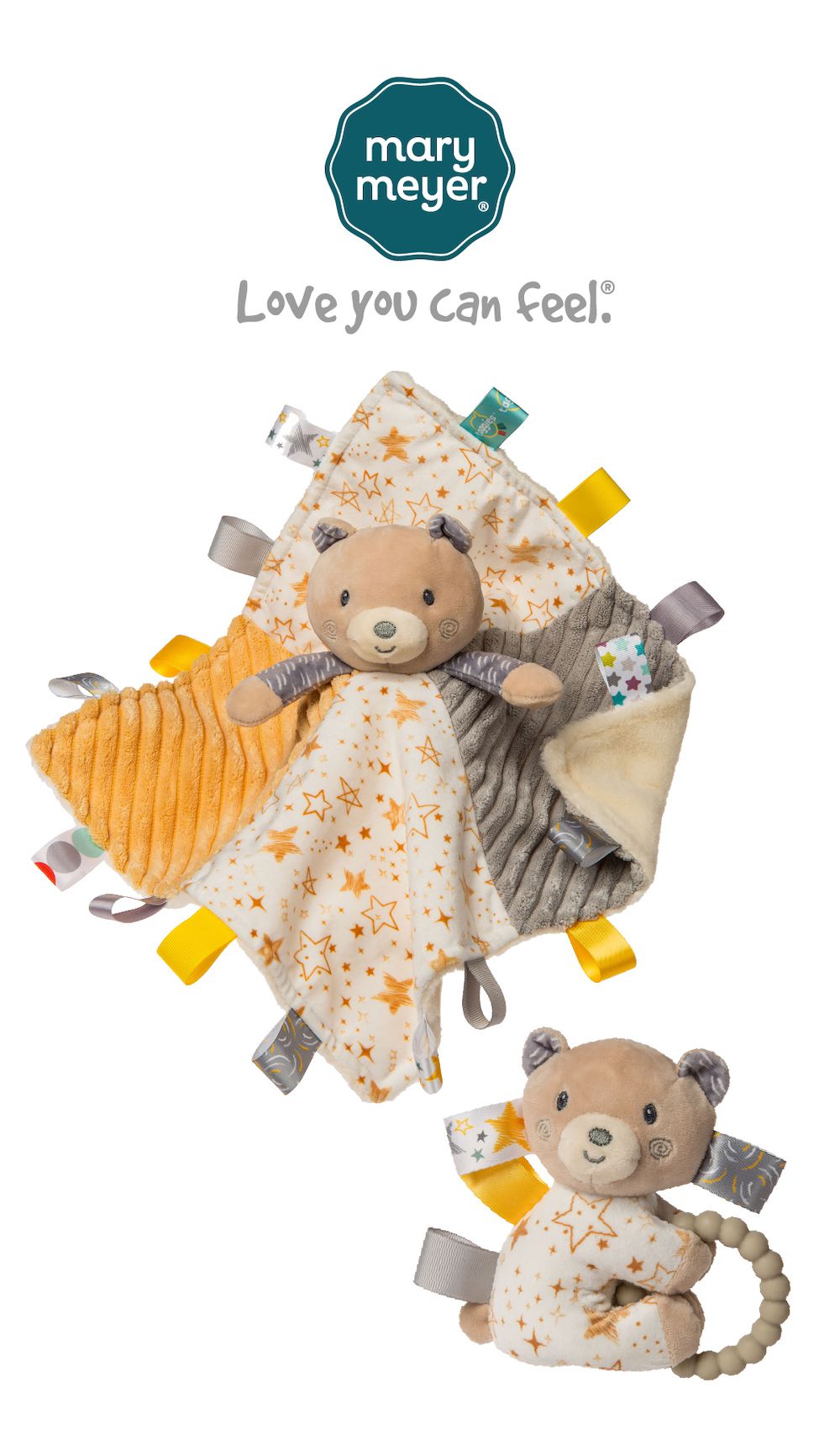 美國 MaryMeyer 蜜兒 - 星星熊經典禮盒(手搖鈴+安撫巾)