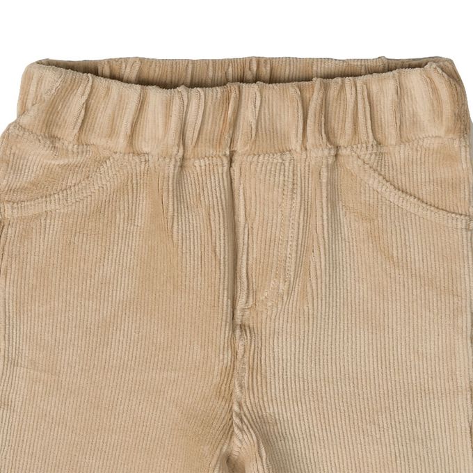 akachan honpo - 10分經典褲-燈心絨-淺卡其色