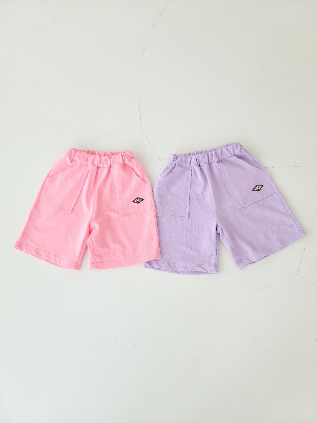 韓國 Mimico - 大口袋舒適純棉寬褲-粉紅