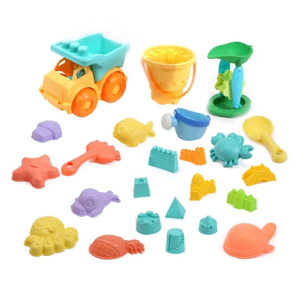 CuteStone - 兒童趣味沙灘玩水24件組套裝玩具