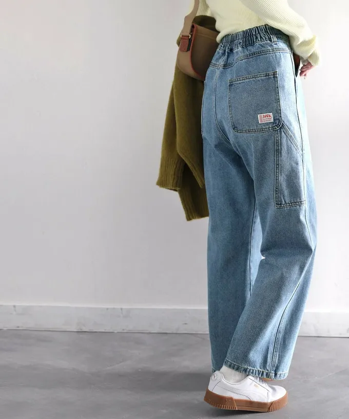 日本 Classical Elf - 超顯瘦厚磅百搭直筒褲-黑