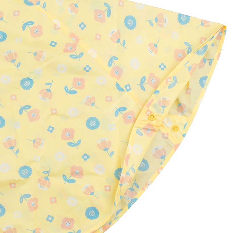 akachan honpo - 短斗篷式雨衣-小花-奶油色 (80~95cm)