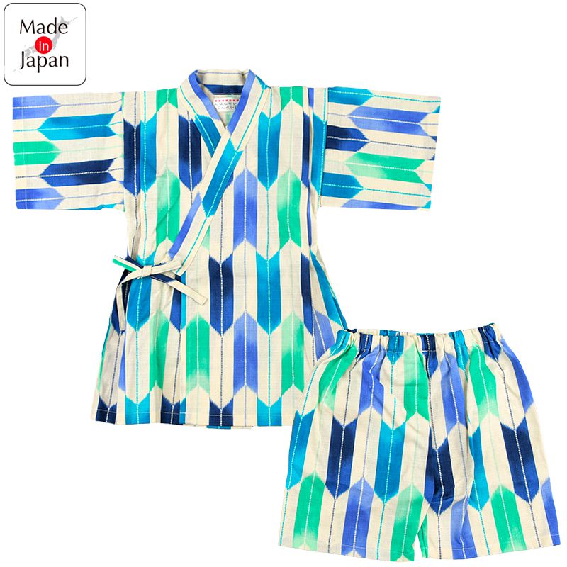 akachan honpo - 兩件式甚平-箭羽紋-深藍色