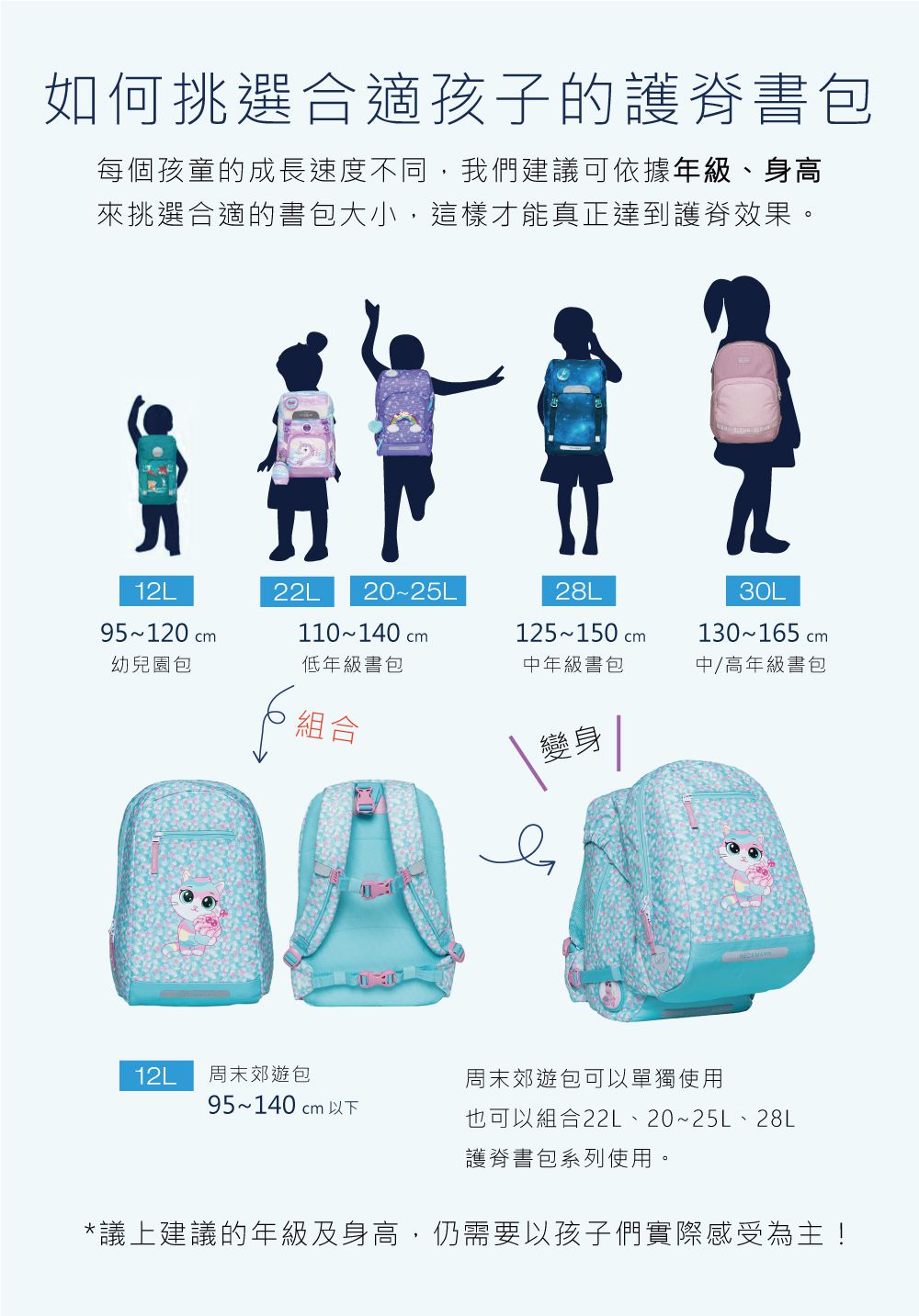 Beckmann - 護脊書包 30L-櫻粉