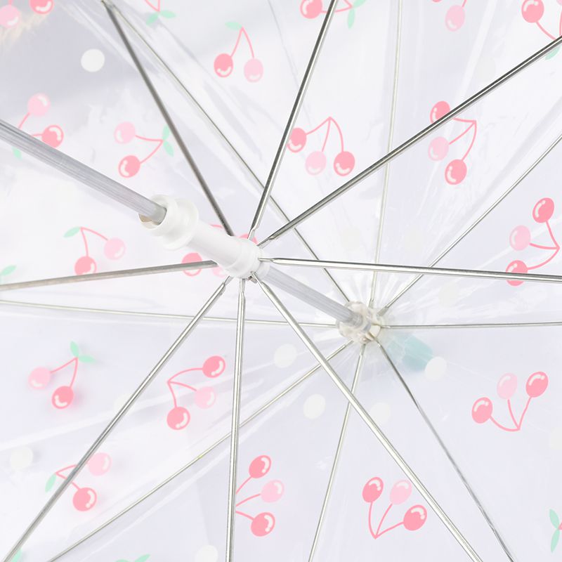 akachan honpo - 透明傘-櫻桃-淺綠色 (50cm)