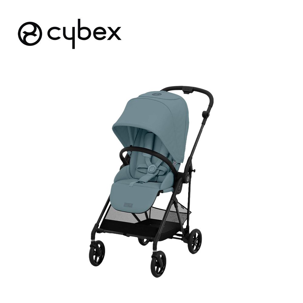 德國 Cybex - Melio 雙向嬰兒推車(含新生兒座墊組)-超輕量碳纖維 日本限定款-岩灰藍