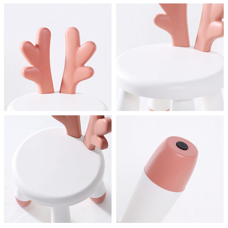 童趣兒童加厚塑膠矮凳(組裝款)-麋鹿角-藍色 (30x26x46cm)