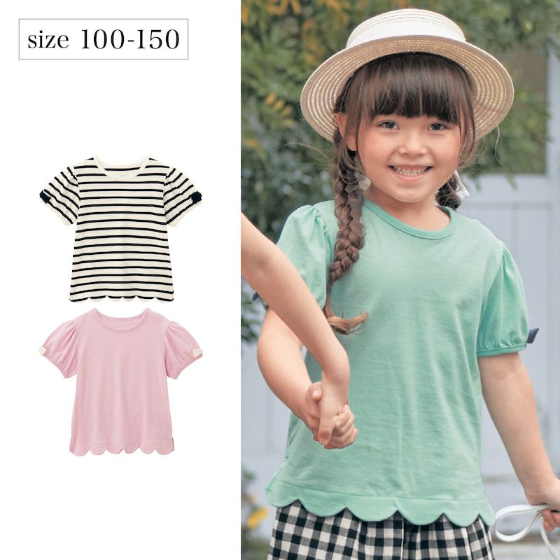 日本千趣會 - GITA 可愛貝形下擺泡泡短袖上衣-薄荷綠