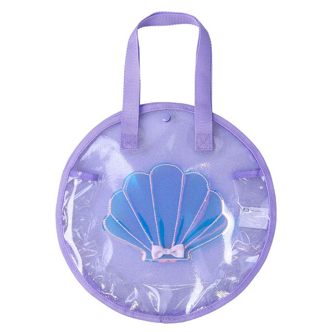 日本 ZOOLAND - 夏日可愛圓形玩水/游泳包-獨角獸-水藍 (32x32cm)