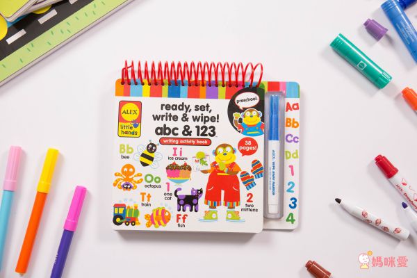 美國 ALEX - 學前練寫本abc&123