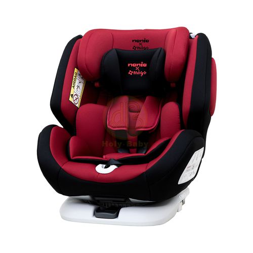 法國納尼亞Nania 360度旋轉0-12歲ISOFIX汽座-納歐聯名款-紅｜媽咪愛