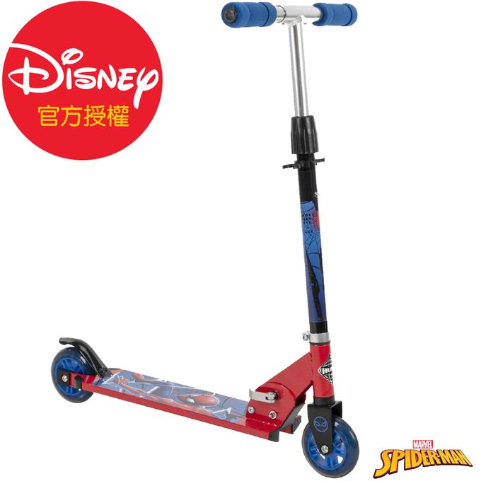 HUFFY - 迪士尼正版授權 Spider-man漫威蜘蛛人 2閃輪 快裝兒童滑板車
