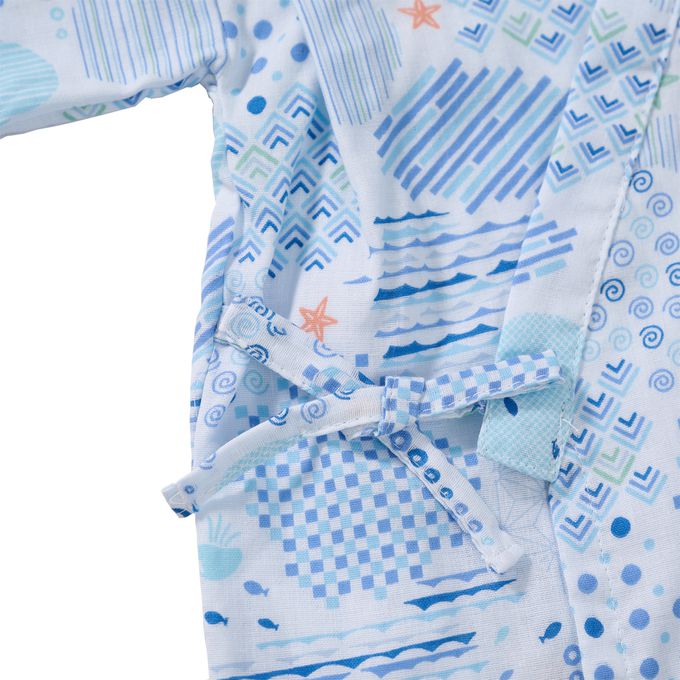 akachan honpo - 兩件式甚平-海-淺藍色