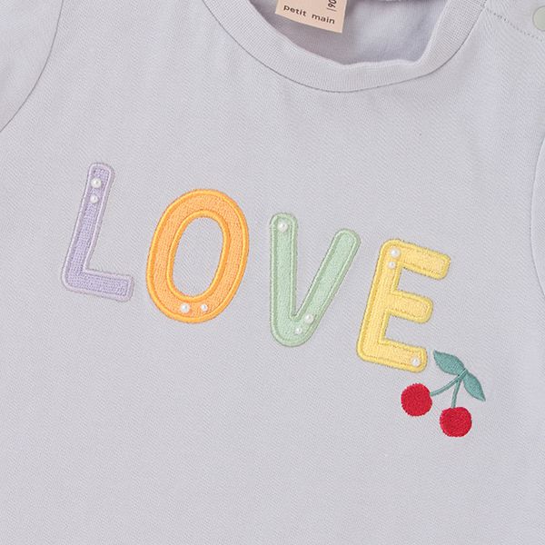 日本 petit main - [接觸冷感]可愛印花短袖上衣-草莓-白