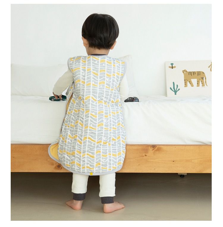 韓國 Han's Pumpkin - 冬季鋪棉式防踢被-鋪棉型-白熊寶寶(深棕邊)