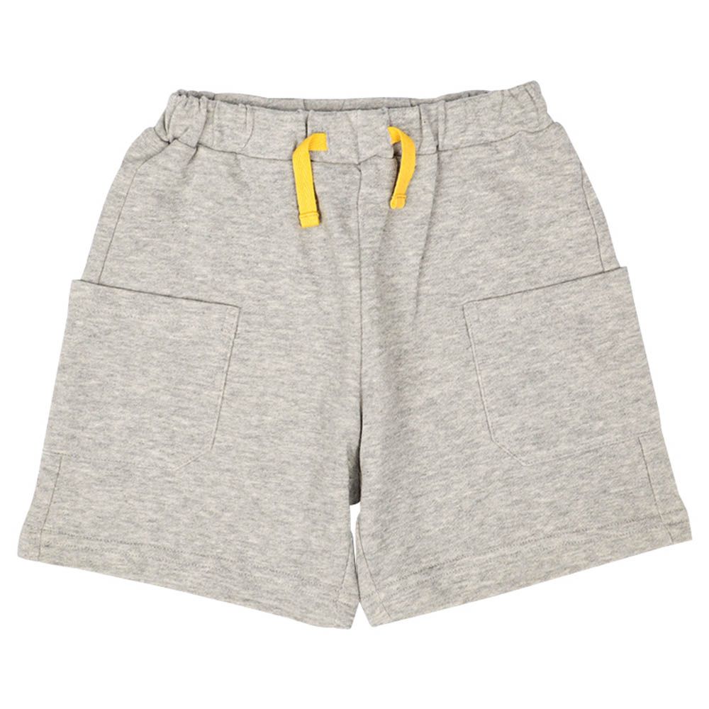 短褲-側邊口袋-灰色