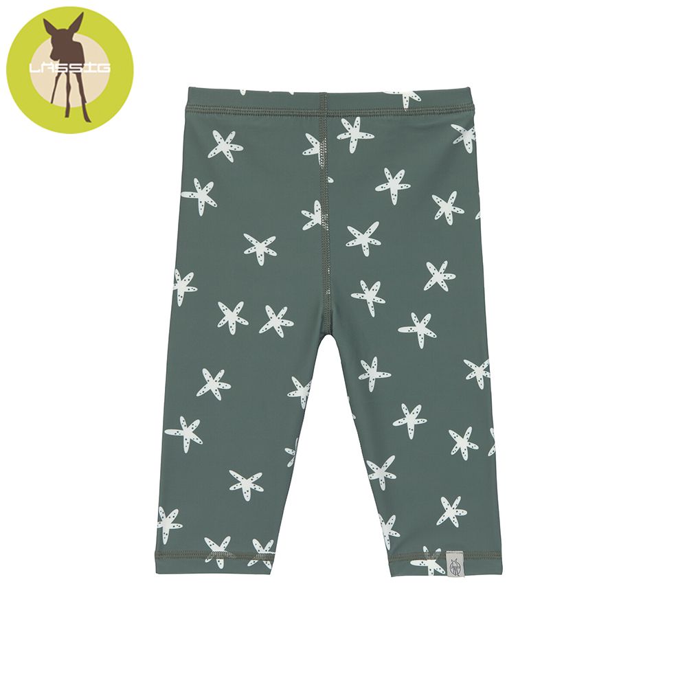 嬰幼兒抗UV七分游泳尿布褲-海星綠