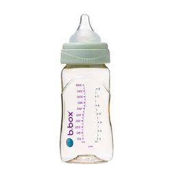 澳洲 b.box - PPSU嬰兒寬口圓孔奶瓶-馬卡龍綠-240ml