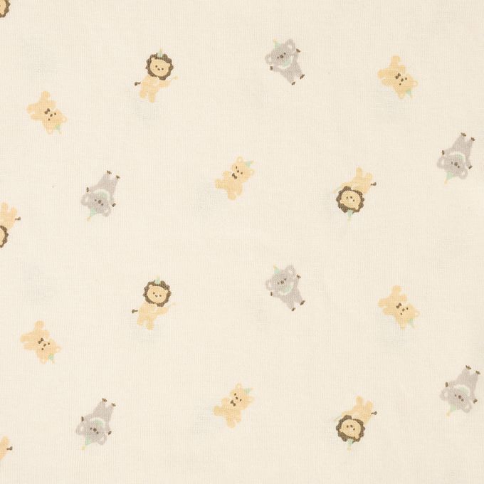 akachan honpo - 長袖圓領速乾上衣-2件組 動物-綠色