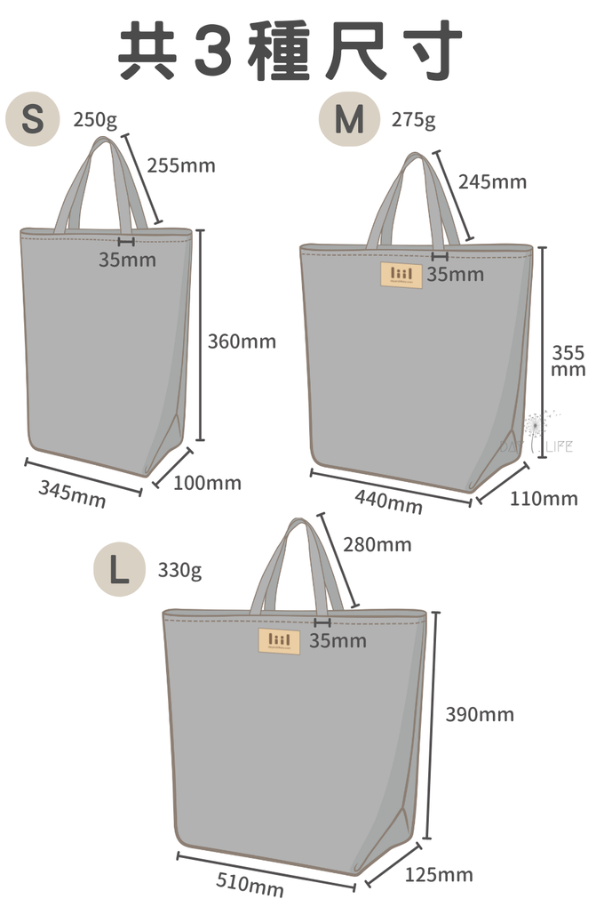理理 liil - 透網多用托特肩背包-L (L510xH390xD125mm/背帶長280mm)-約330g