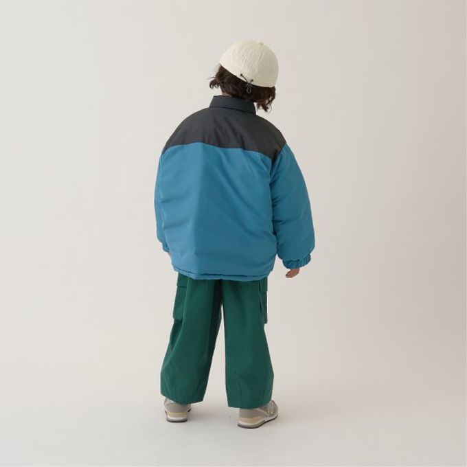 日本 b-ROOM - 萬能蓬鬆百搭溫暖鋪棉外套-藍