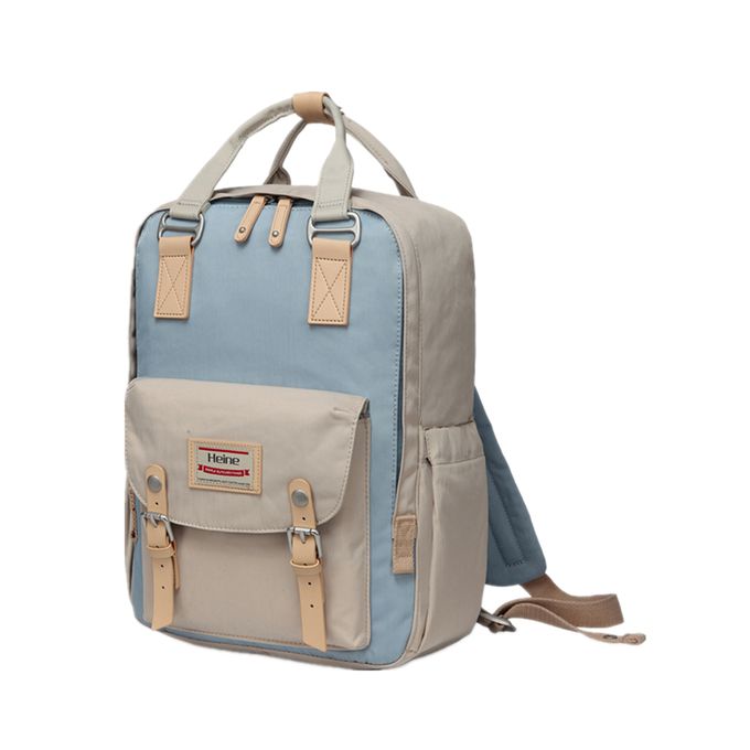 Heine 海恩 - WIN-191多功能後背包 媽媽包 尼龍包 防盜防潑水背包-象牙淺藍