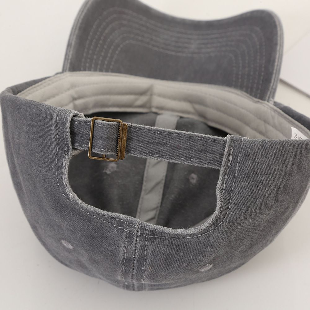 復古水洗風百搭休閒遮陽棒球帽-橘色 (57cm)