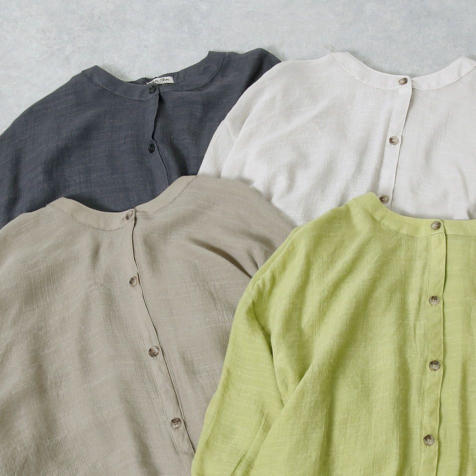 日本 Rejoule - 嫘縈混層次微透膚薄外套/襯衫-奶油杏