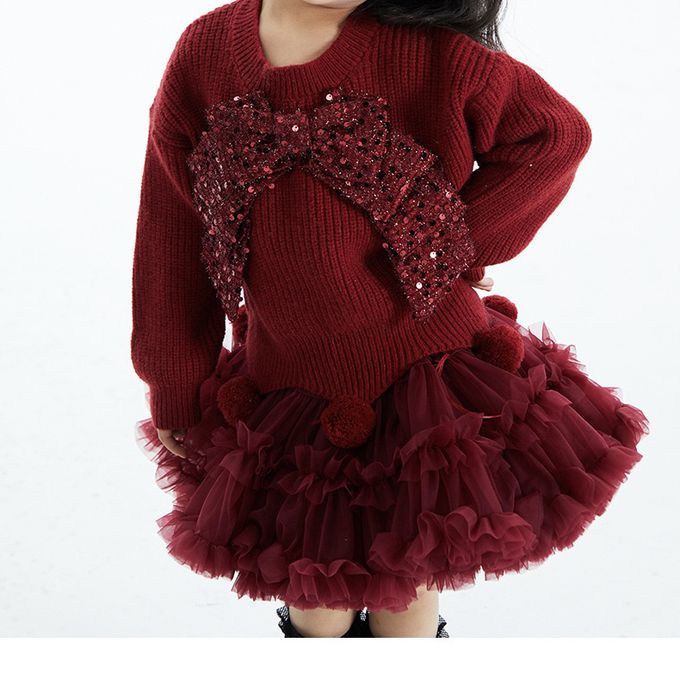 新年過年聖誕節慶澎澎網紗裙 紅色澎澎網紗裙