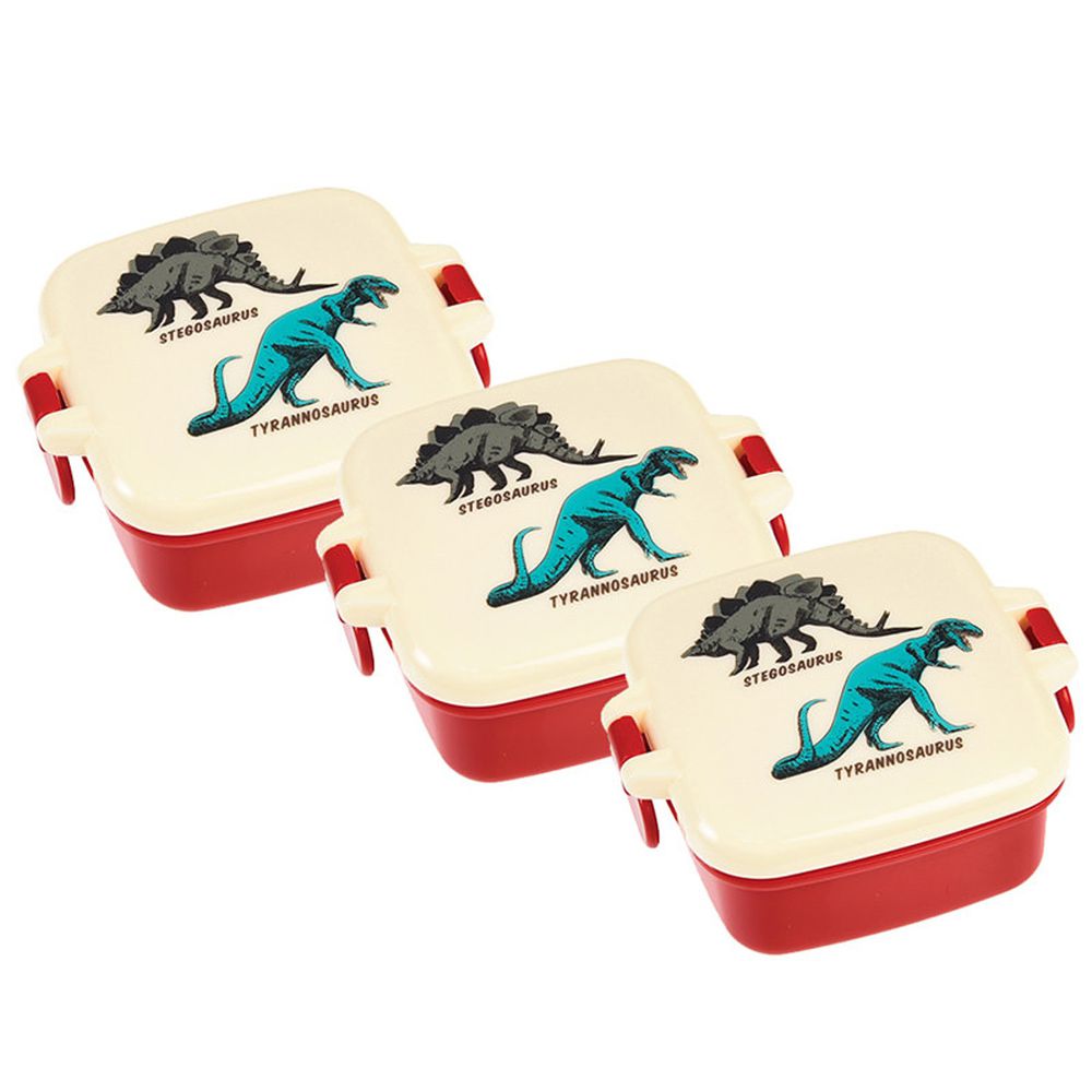 英國 Rex London - 小零食盒/奶嘴收納盒3入組-恐龍樂園
