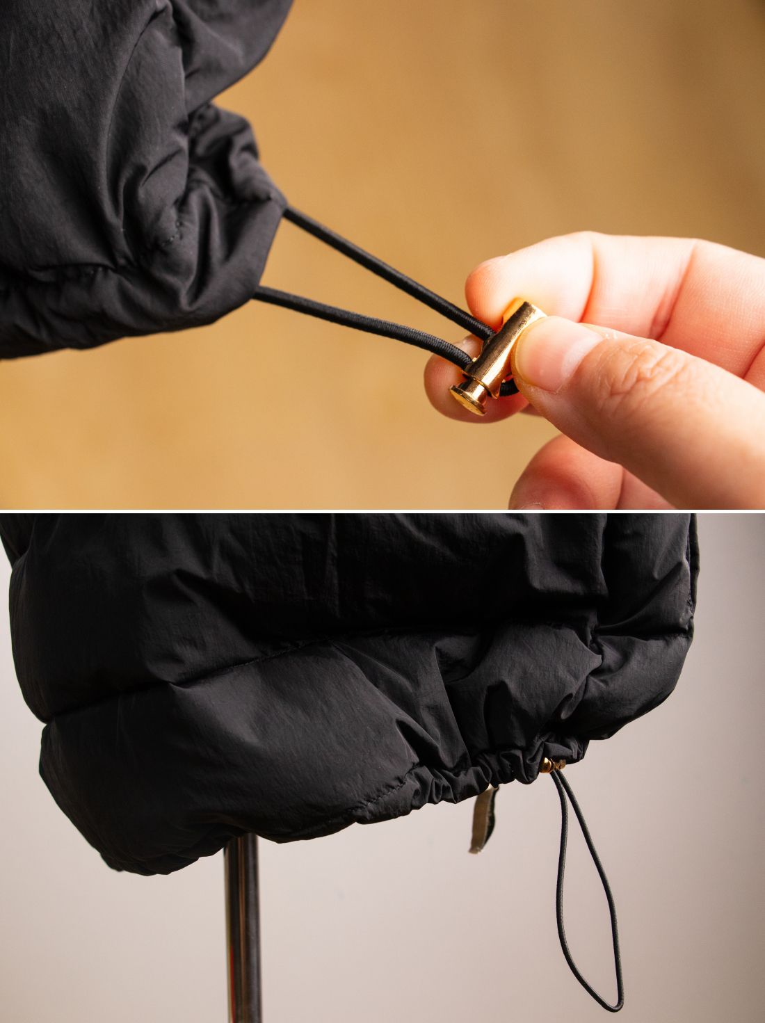 韓國 MONJELLO - (100%鴨絨)雪國來的長版羽絨外套-黑