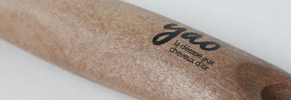 韓國 Yao - 鏤空頭皮按摩梳(兒童款)-泰迪熊-木紋色