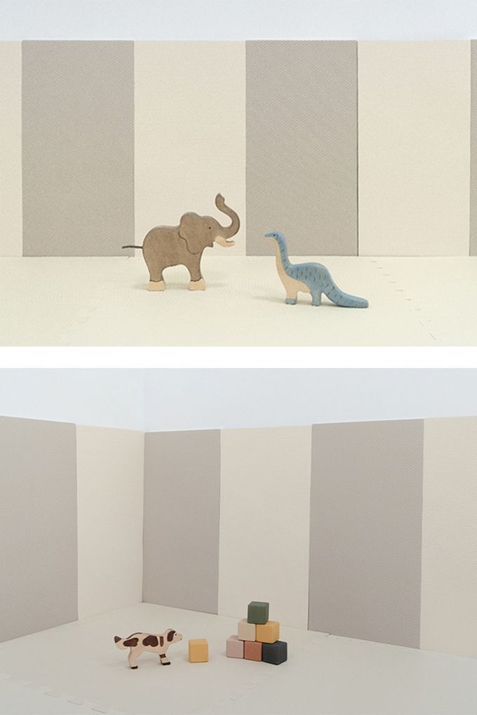 Pato.Pato - EVA無毒防撞壁貼-暖灰乳白 (28cm*56cm*2cm)-一包6片裝