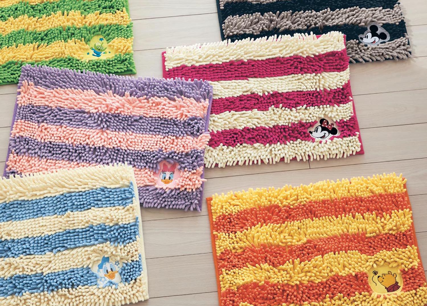 日本千趣會 - mini labo 去泥污腳踏墊-法蘭西花朵-藍綠