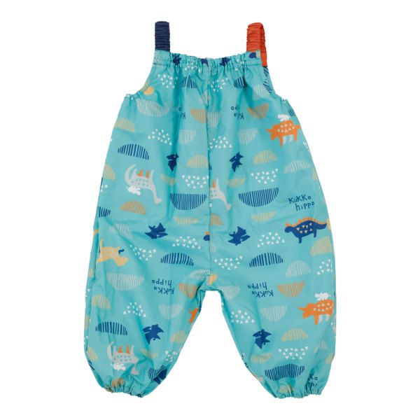 日本 kukka hippo - 兒童童遊戲服/玩沙衣(附收納袋)-恐龍世界 (90cm)