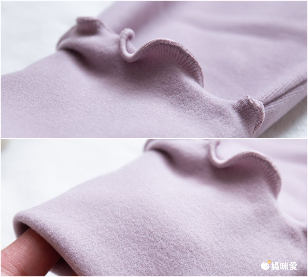 MAMDADKIDS - 磨毛保暖內搭褲-蝴蝶結-紫色