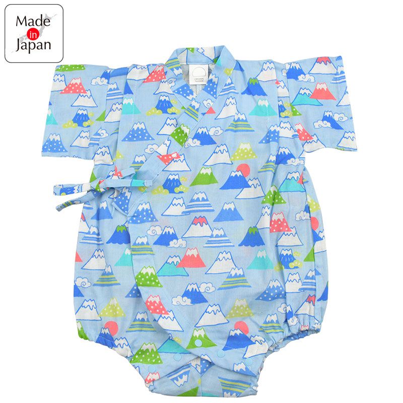 akachan honpo - 甚平包屁衣-富士山-淺藍色